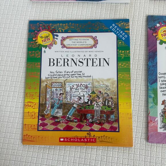 Scholastic Artists Books Set of 6 Warhol Monet Van Gogh Cassat Pollock Bernstein - Picture 9 of 9